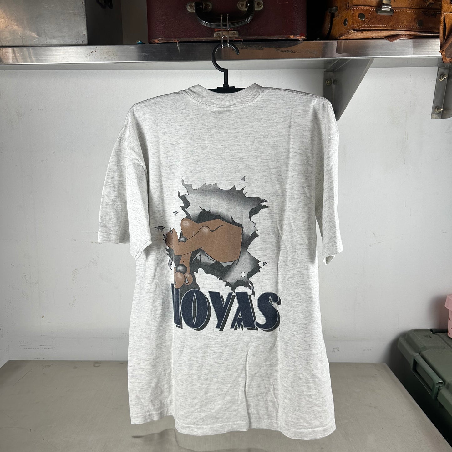 Vintage 90s Georgetown Hoyas NCAA Nutmeg Mascot Breakthrough Single Stitch T-shirt