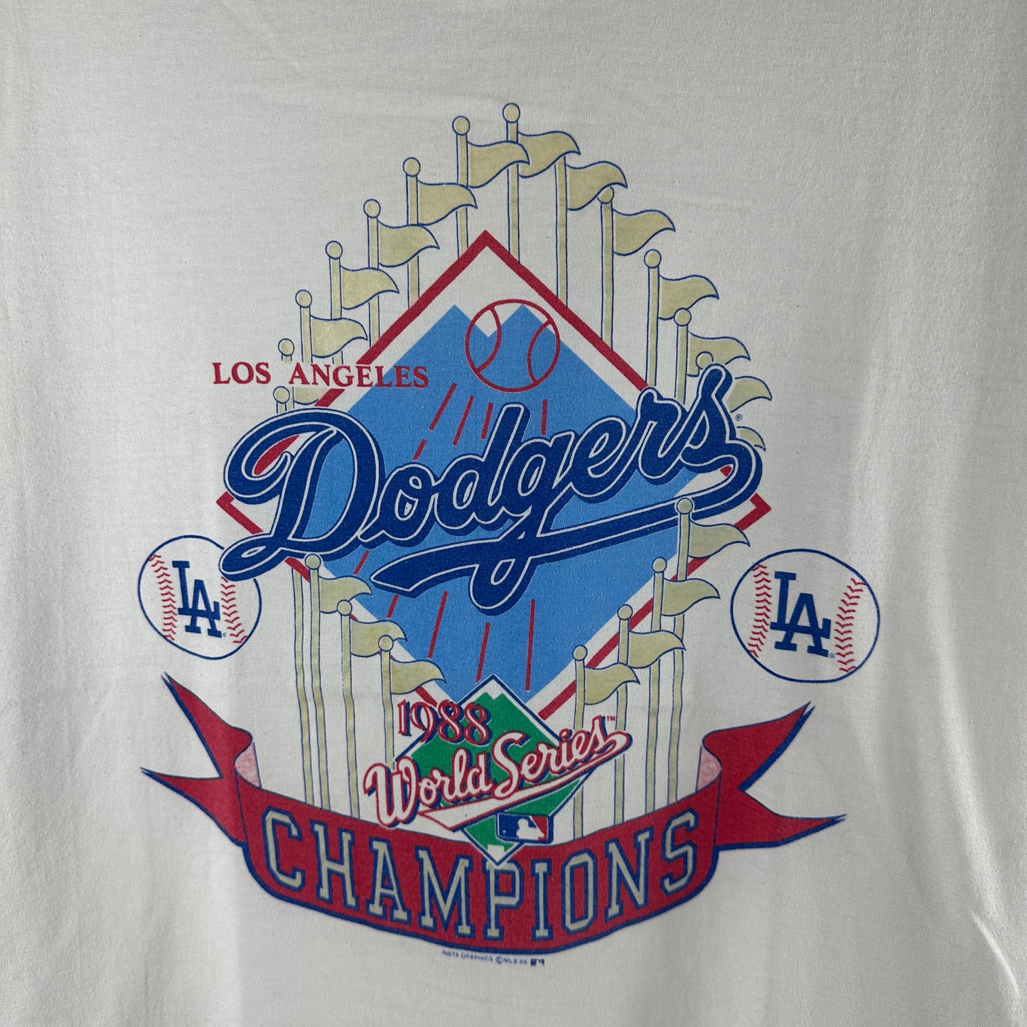 Vintage 1988 Los Angeles Dodgers Baseball MLB World Champions Single Stitch T-shirt
