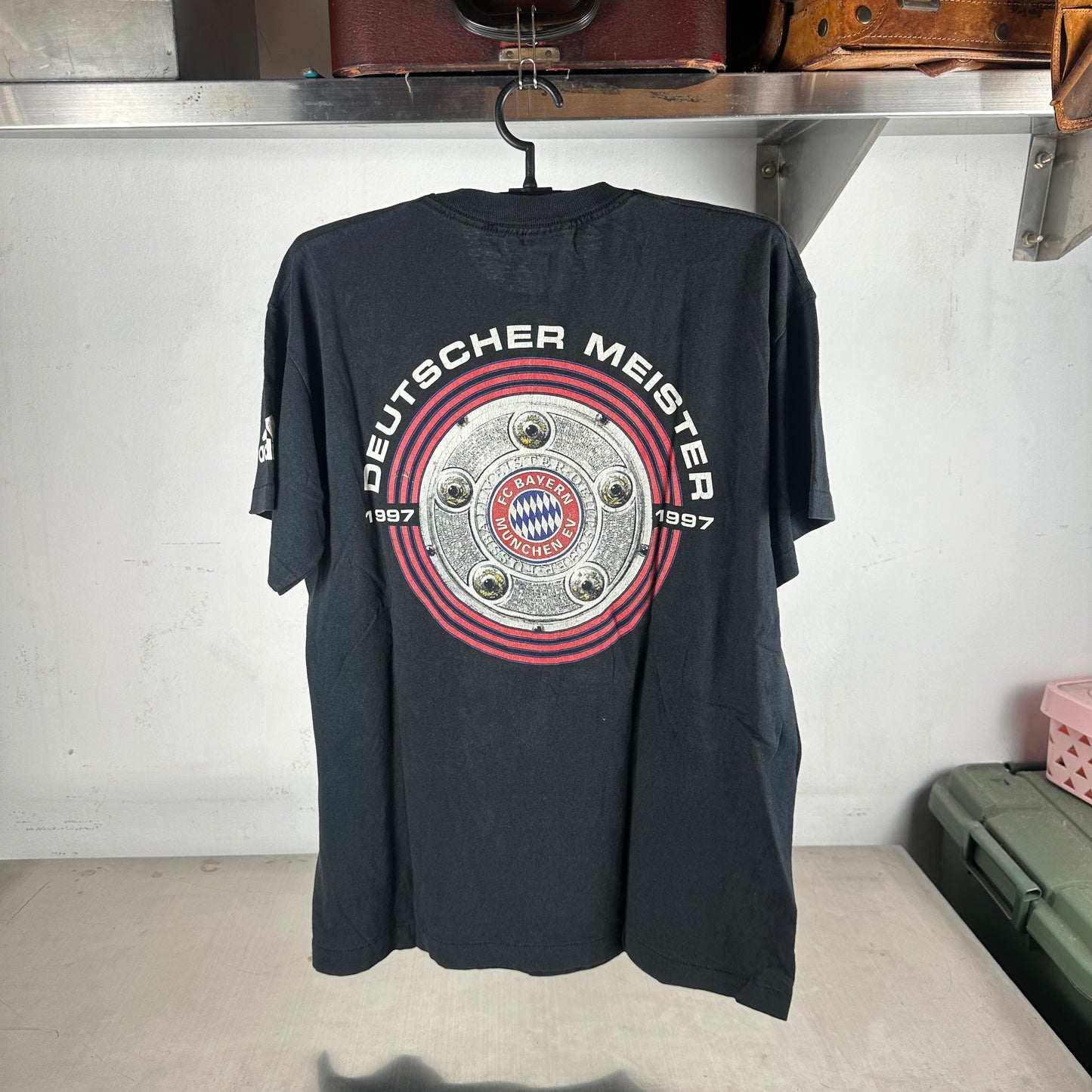 Vintage Adidas 1997 FC Bayern Munich Deutscher Meister Soccer Graphic T-shirt