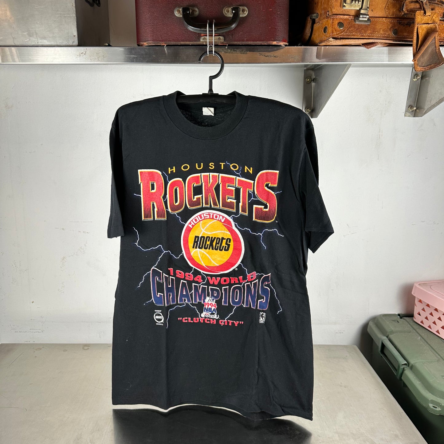 Vintage 1994 Houston Rockets NBA World Champions Lightning Single Stitch T-shirt
