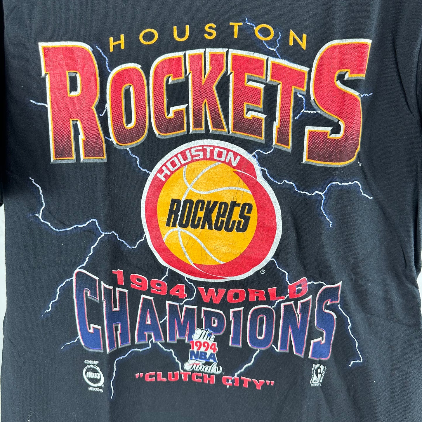 Vintage 1994 Houston Rockets NBA World Champions Lightning Single Stitch T-shirt