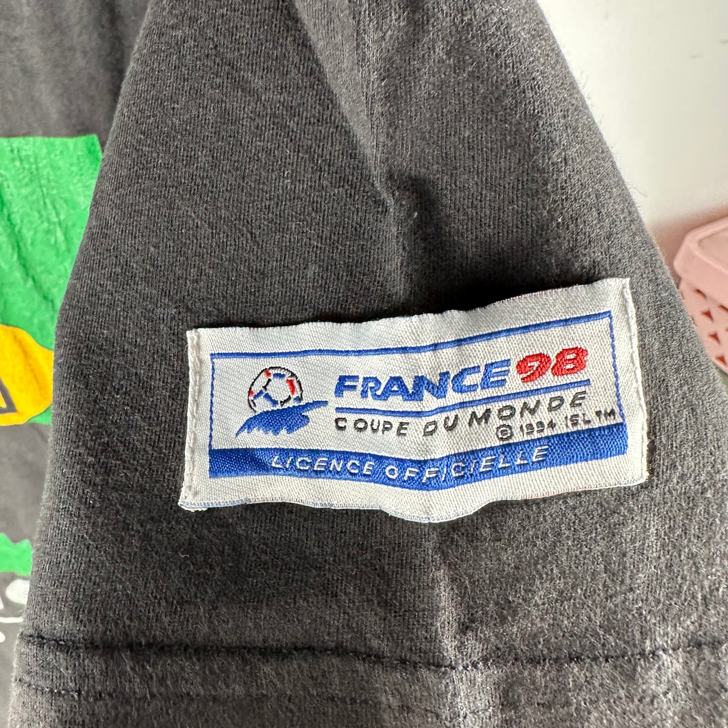 Vintage Adidas 1998 Brazil Soccer FIFA World Cup Coupe Du Monde T-shirt