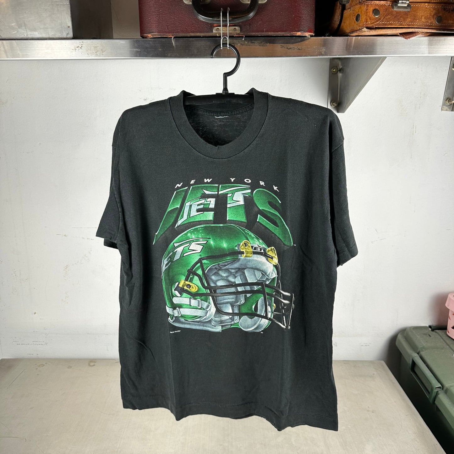 Vintage 1994 New York Jets Football NFL Helmet Graphic Single Stitch T-shirt