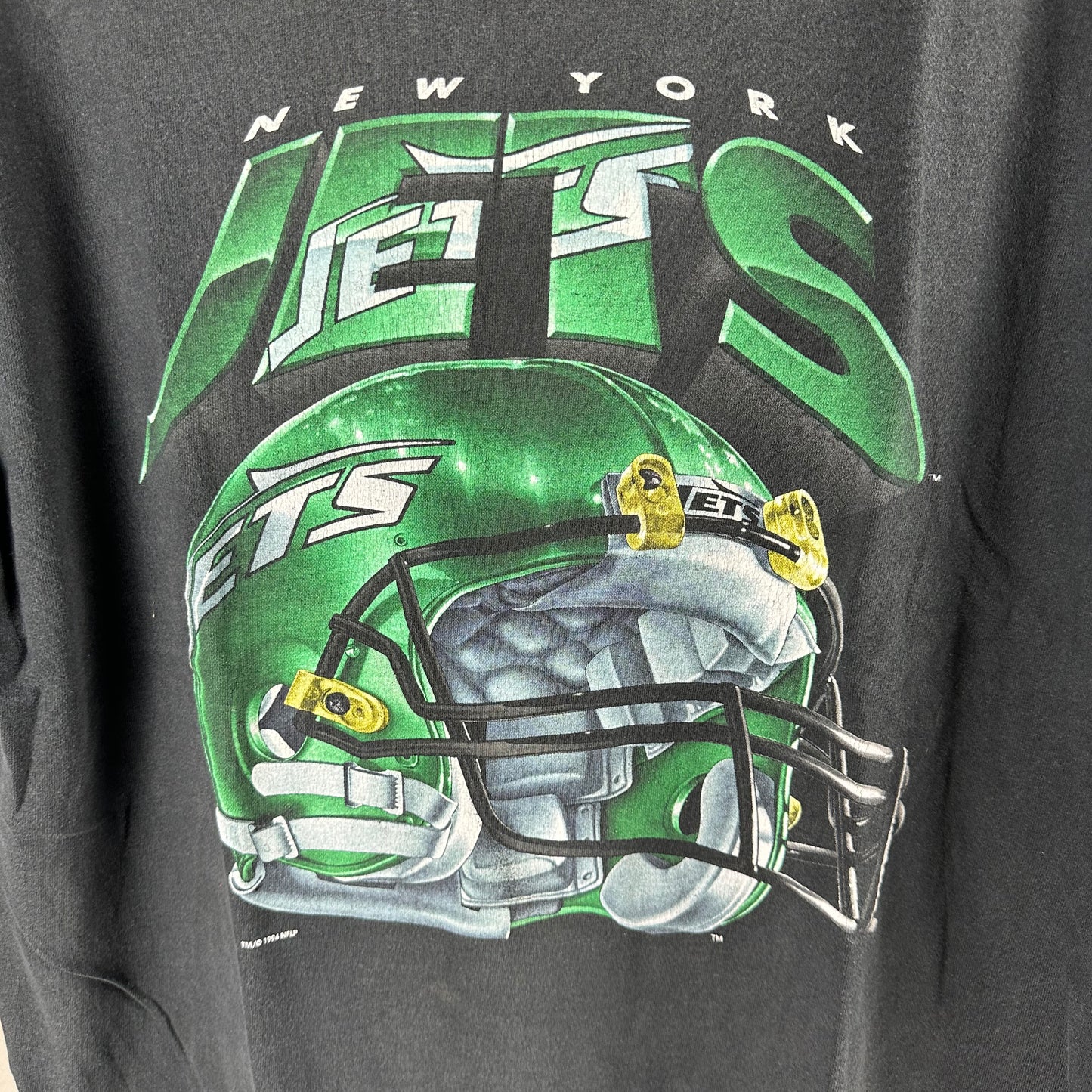 Vintage 1994 New York Jets Football NFL Helmet Graphic Single Stitch T-shirt