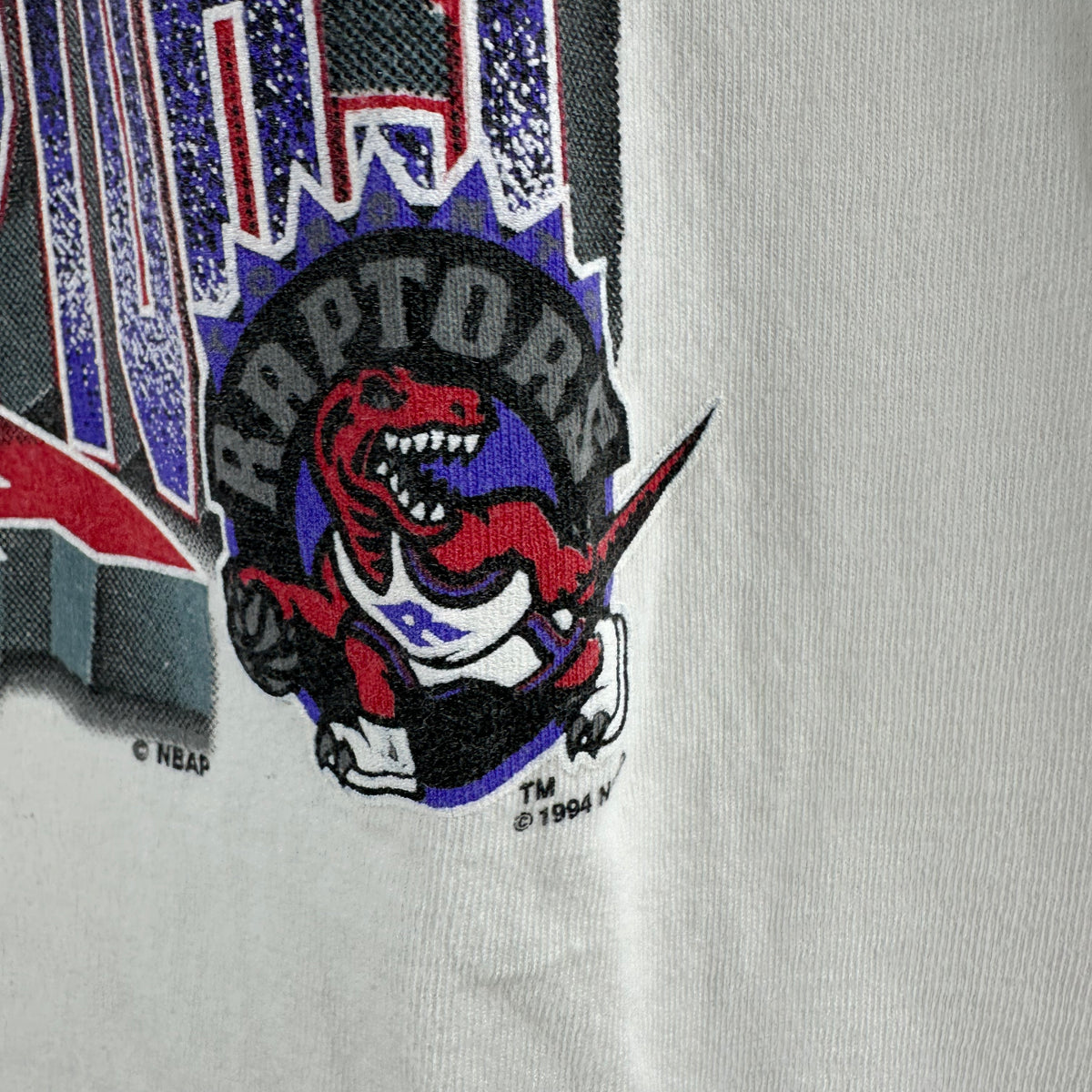 Vintage 1994 Toronto Raptors Basketball NBA Graphic Single Stitch T-shirt