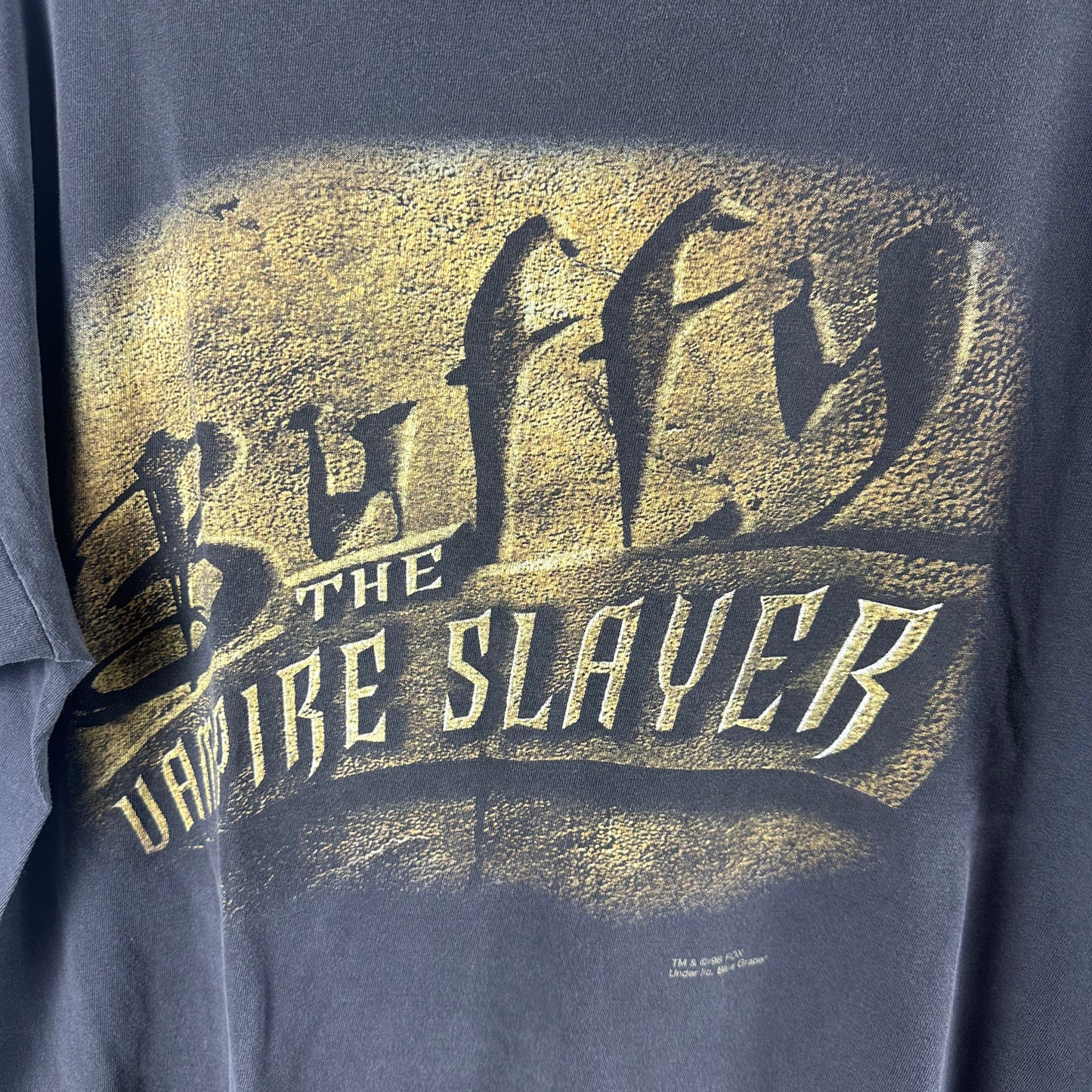 Vintage 1998 Buffy The Vampire Slayer TV Show Graphic Promo T-shirt