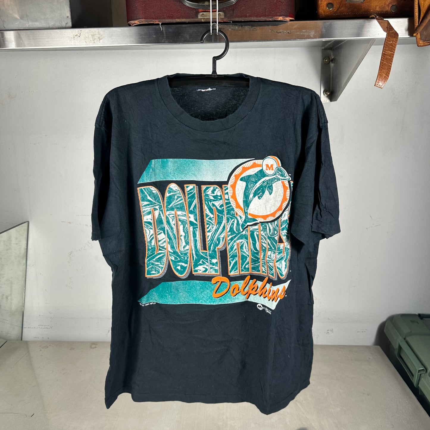 Vintage 1994 Miami Dolphins Football NFL Single Stitch T-shirt