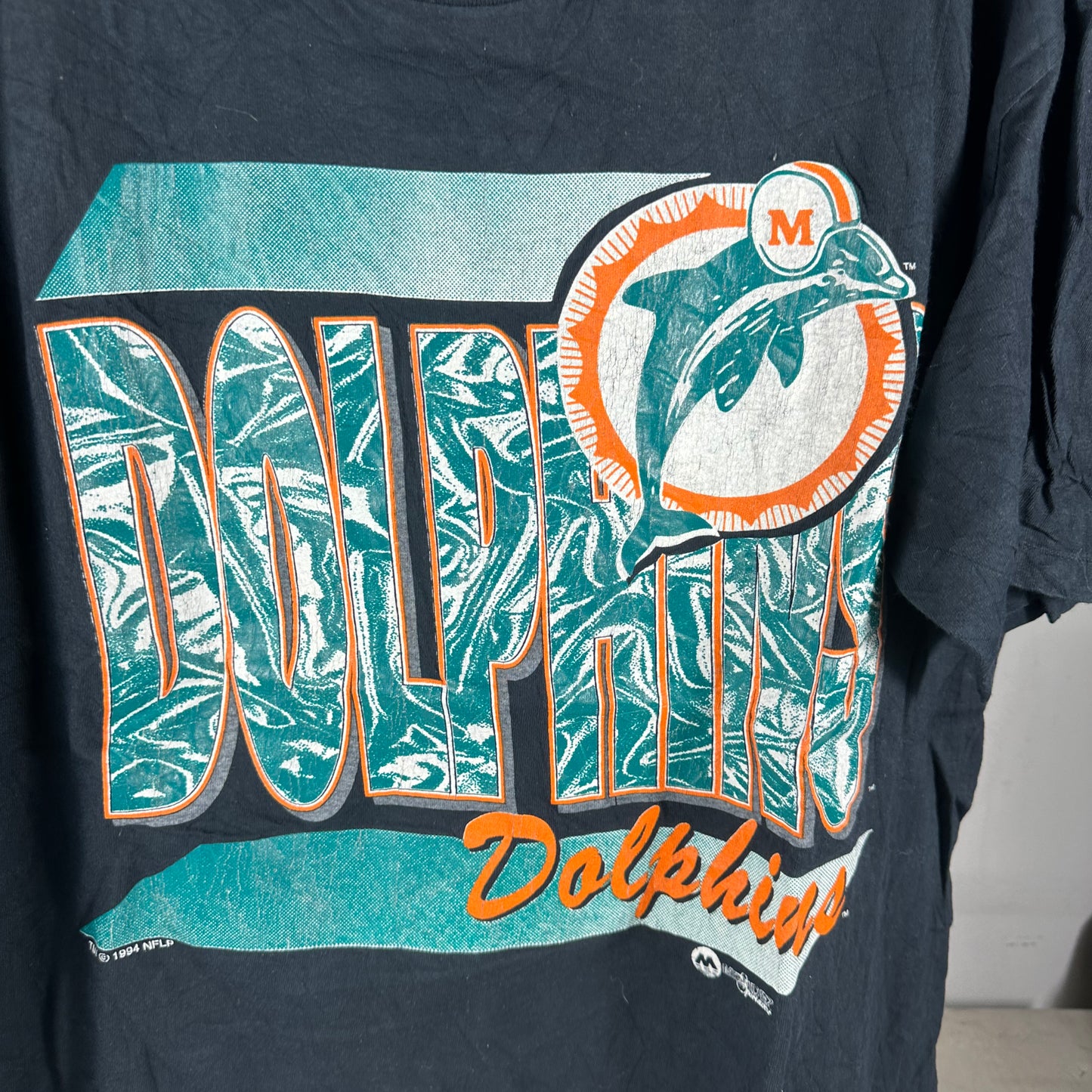 Vintage 1994 Miami Dolphins Football NFL Single Stitch T-shirt