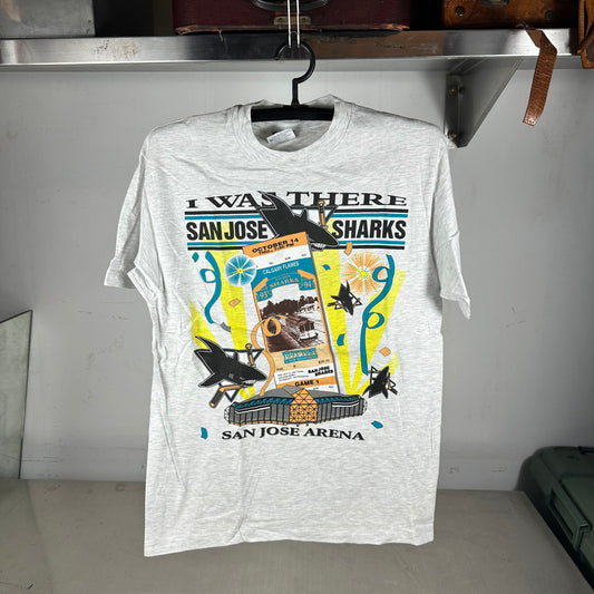 Vintage 1993 San Jose Sharks NHL I Was There Single Stitch T-shirt