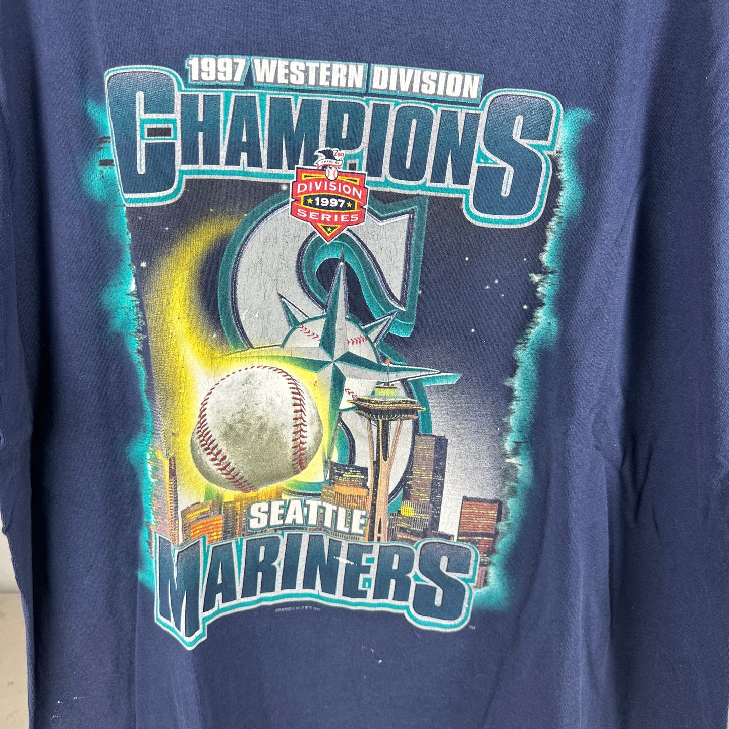 Vintage 1997 Seattle Mariners MLB Division Champions Starter T-shirt