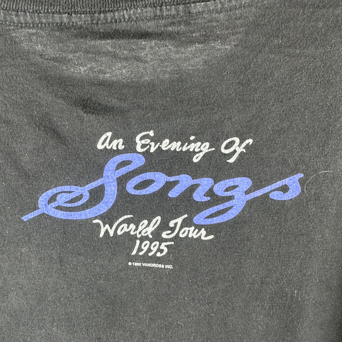 Vintage 1995 Luther Vandross An Evening of Songs World Tour T-shirt