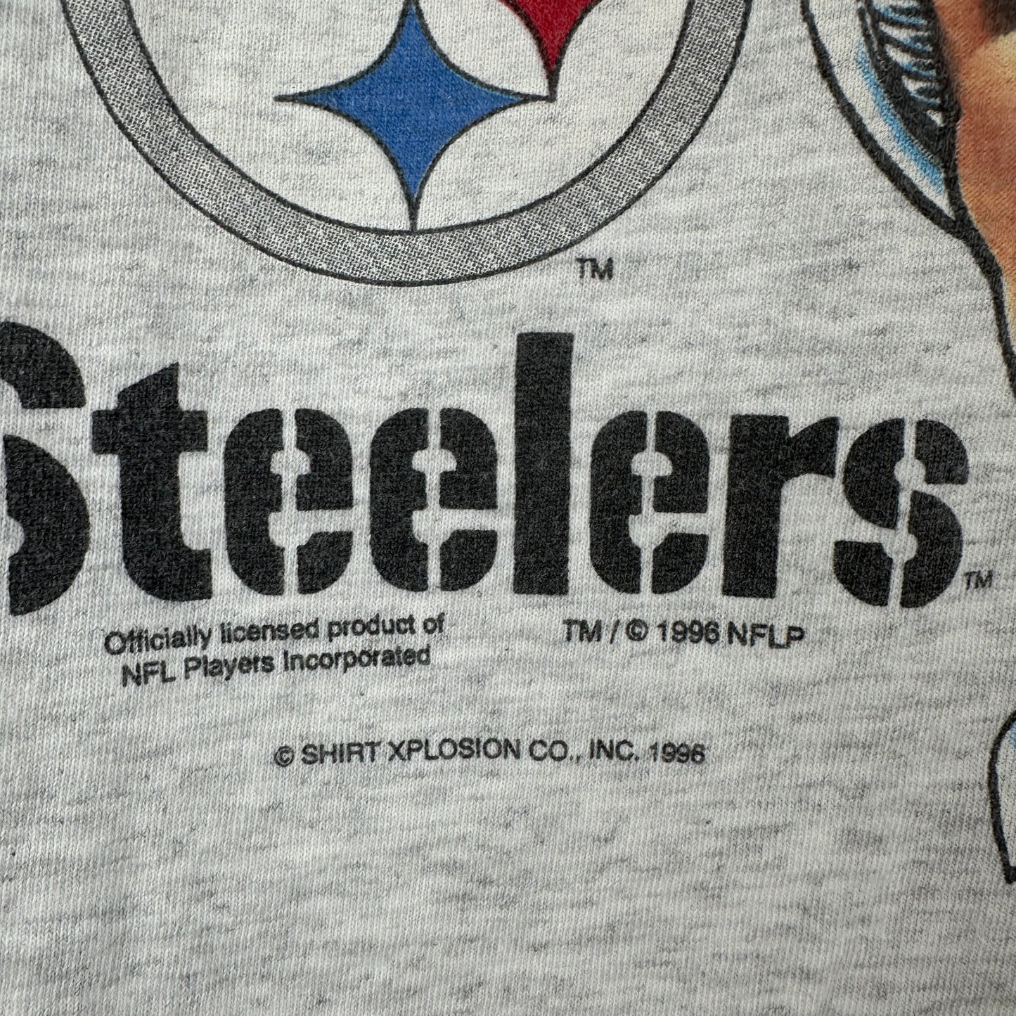 Vintage 1996 Pittsburgh Steelers NFL Helmet Single Stitch T-shirt