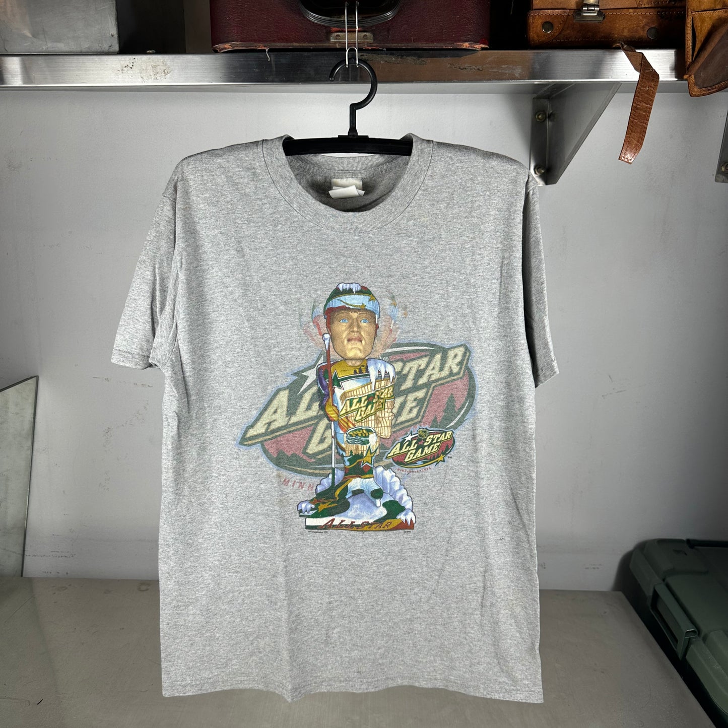 Vintage 2004 NHL Hockey All Star Game Minnesota Graphic Promo T-Shirt