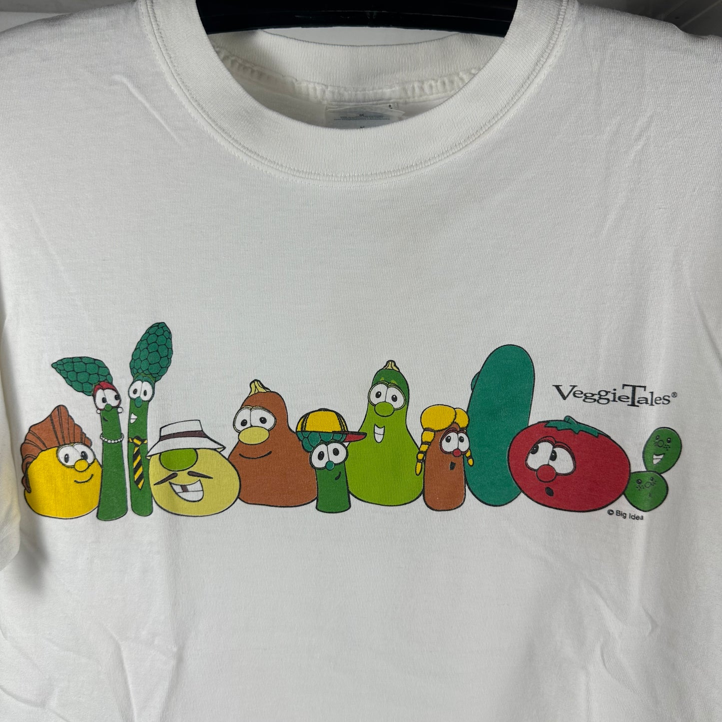Vintage 90s VeggieTales Cartoon TV Show Graphic Promo T-shirt