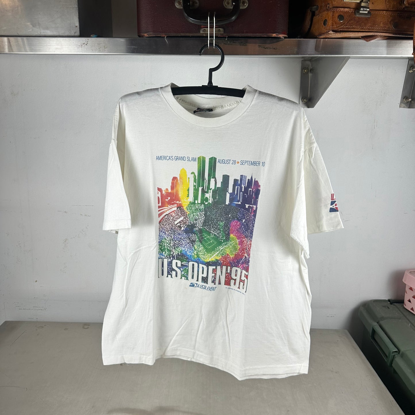 Vintage 1995 US Open Tennis Championship Graphic Single Stitch T-shirt
