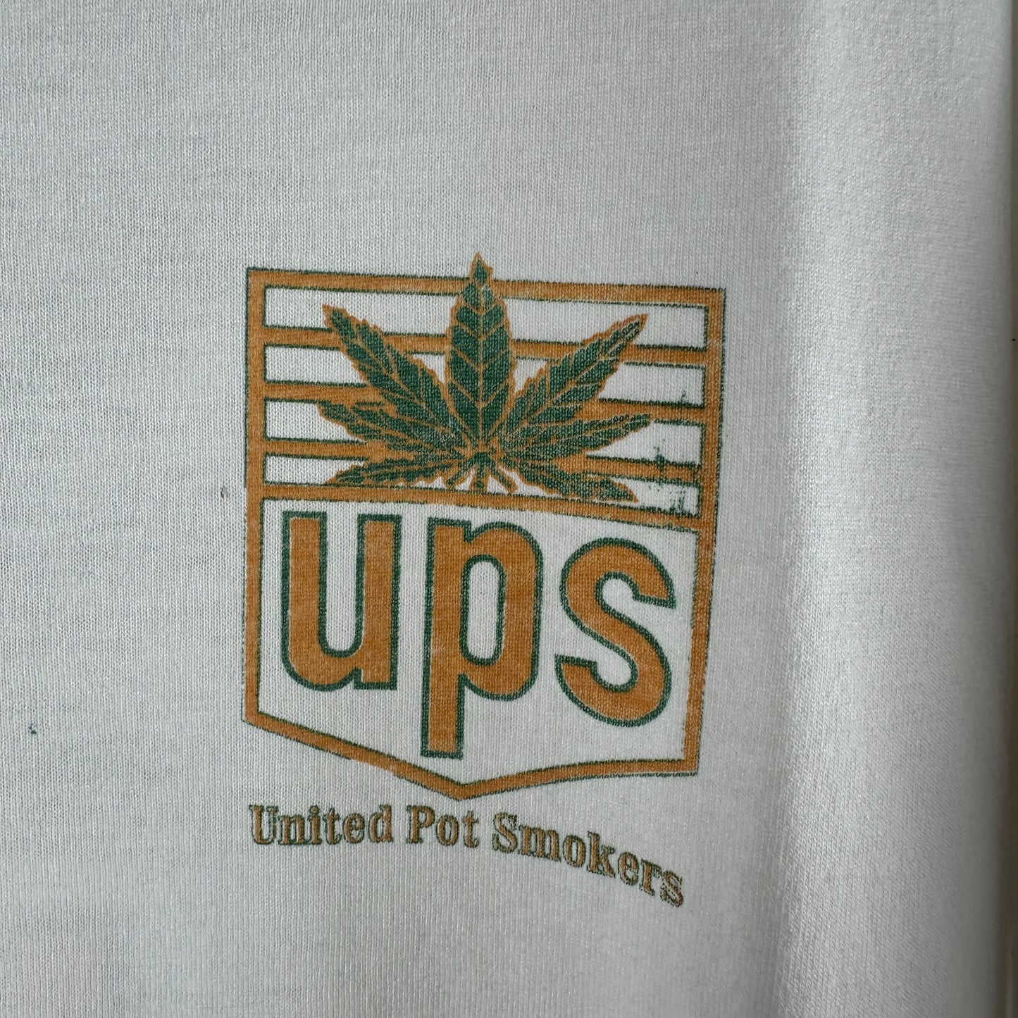 Vintage 90s UPS United Pot Smokers Weed Parody Single Stitch T-shirt