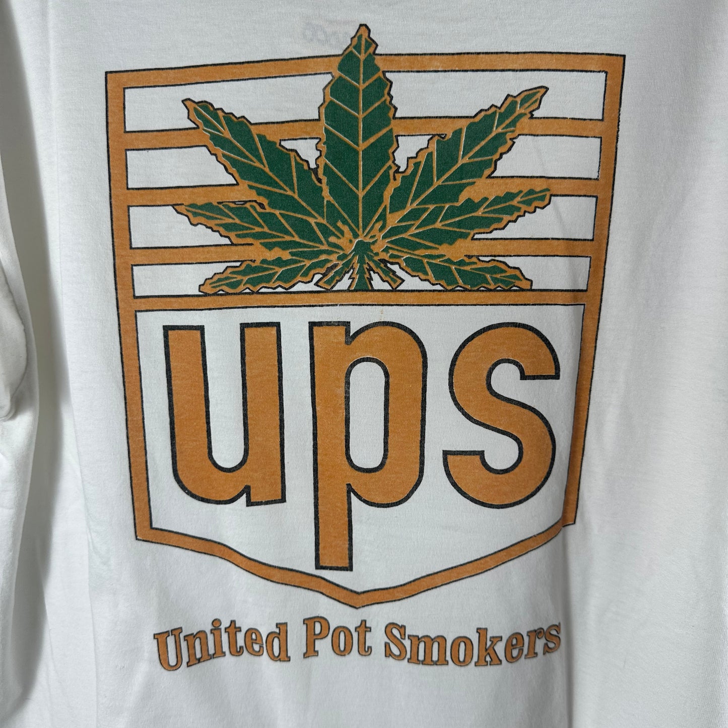 Vintage 90s UPS United Pot Smokers Weed Parody Single Stitch T-shirt