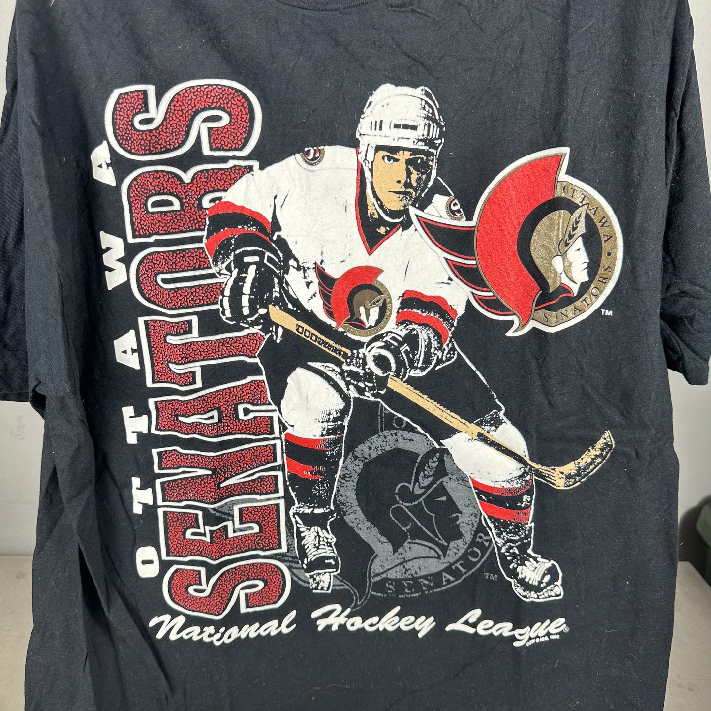 Vintage 1992 Ottawa Senators Hockey NHL Single Stitch T-Shirt