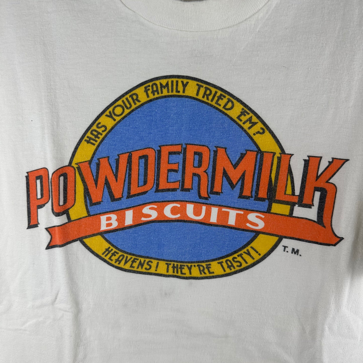Vintage 90s Powdermilk Biscuits Snack Promo Single Stitch T-shirt