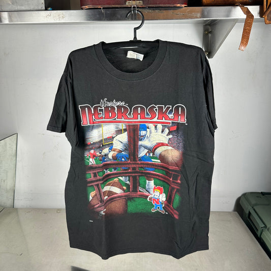 Vintage 90s Nebraska Cornhuskers NCAA Football Graphic XL T-Shirt