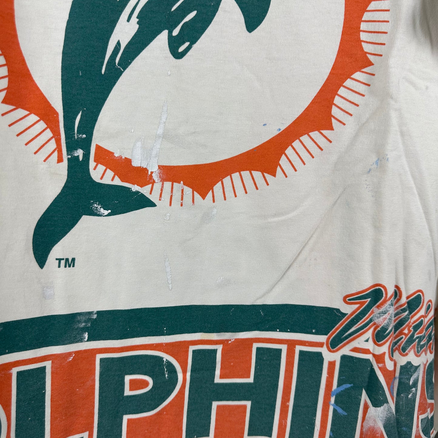 Vintage 90s Miami Dolphins NFL AOP Salem Sportswear T-Shirt
