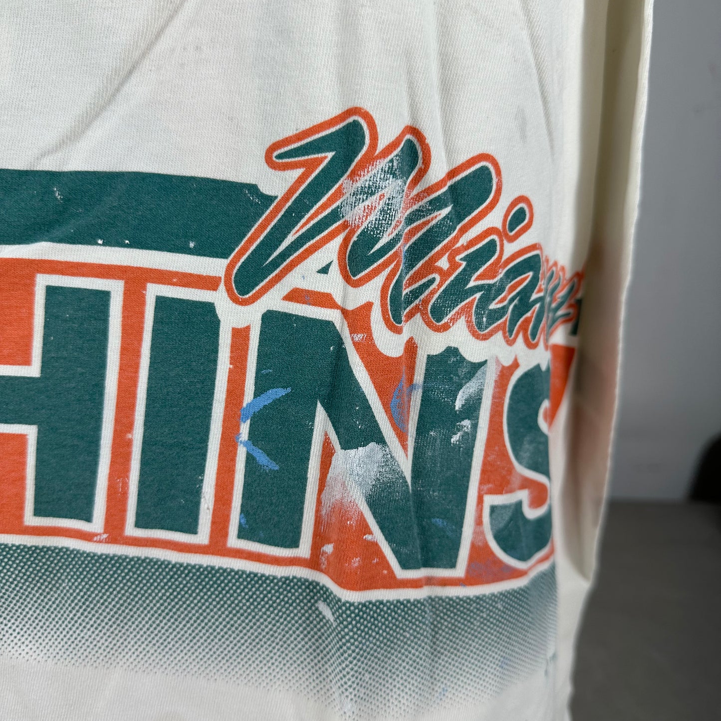 Vintage 90s Miami Dolphins NFL AOP Salem Sportswear T-Shirt