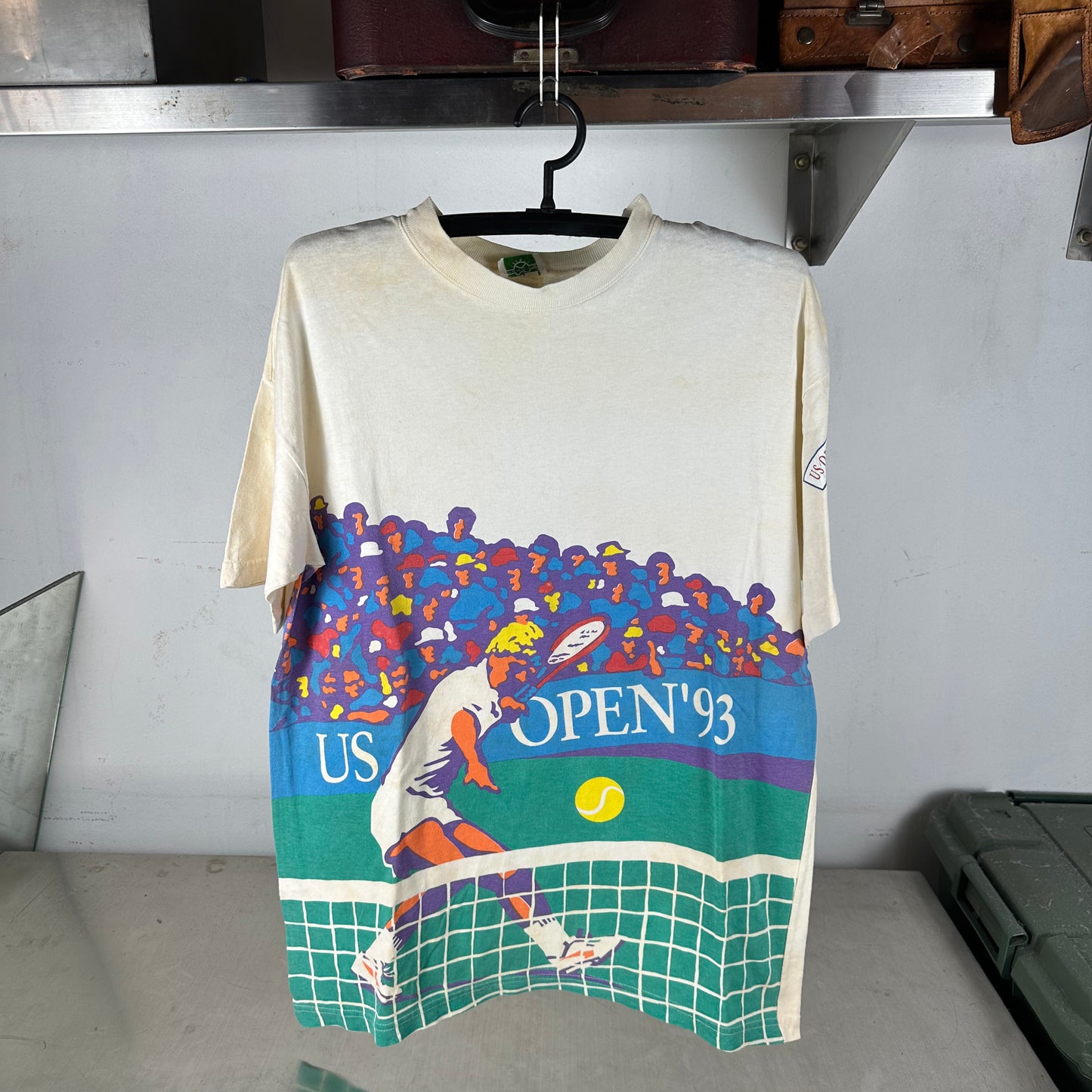 Vintage 1993 US Open Tennis Championship All Over Print AOP Graphic T-Shirt