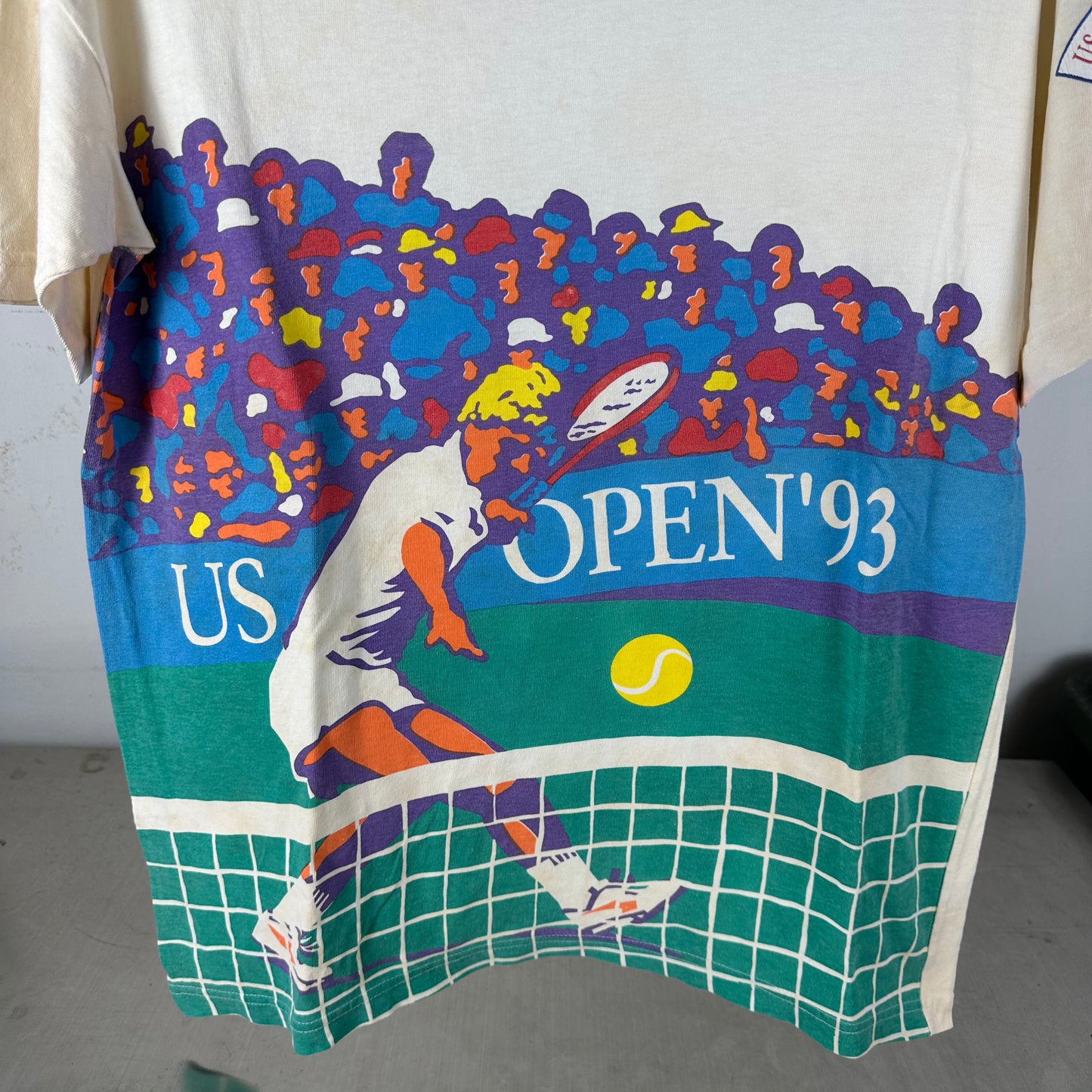 Vintage 1993 US Open Tennis Championship All Over Print AOP Graphic T-Shirt