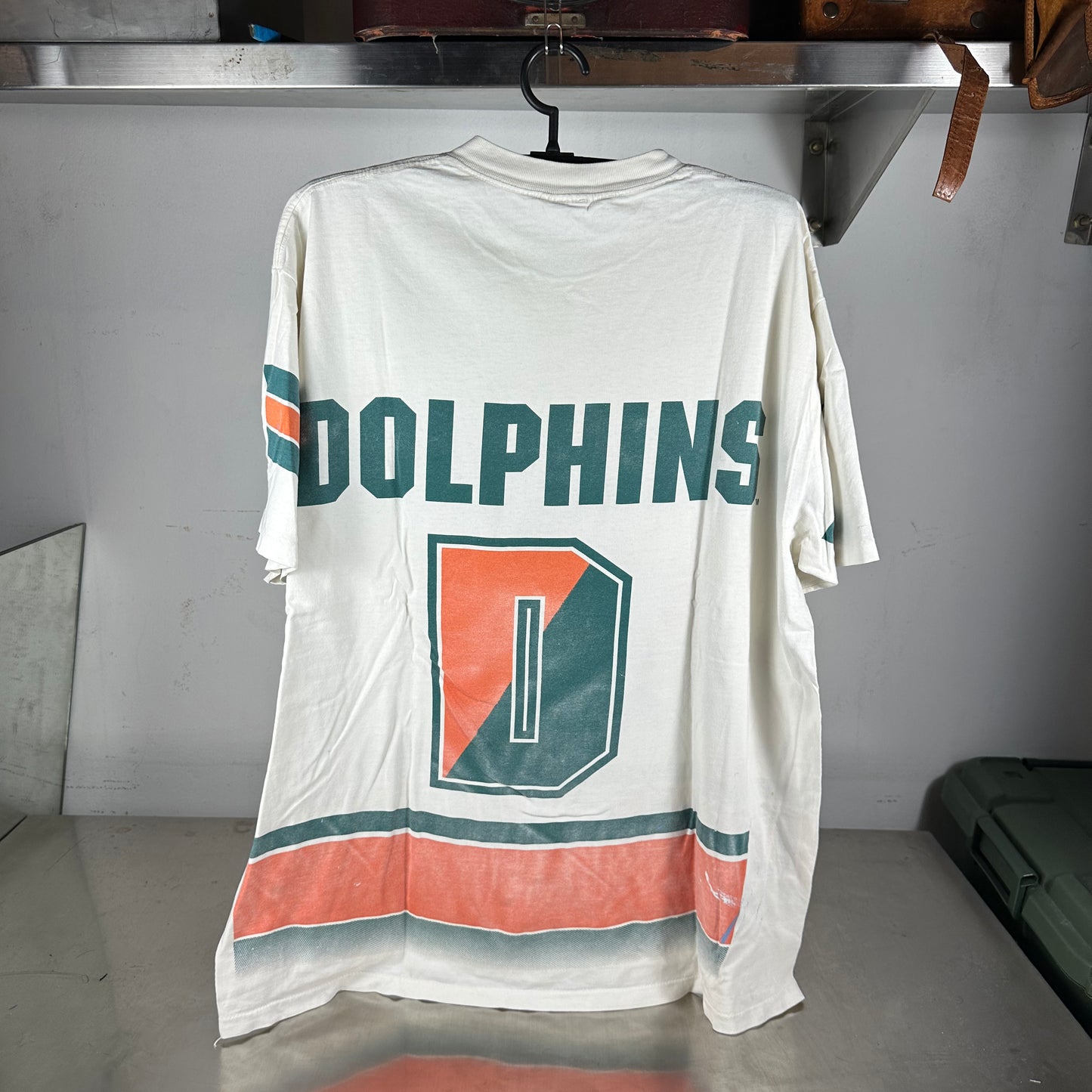 Vintage 90s Miami Dolphins NFL AOP Salem Sportswear T-Shirt
