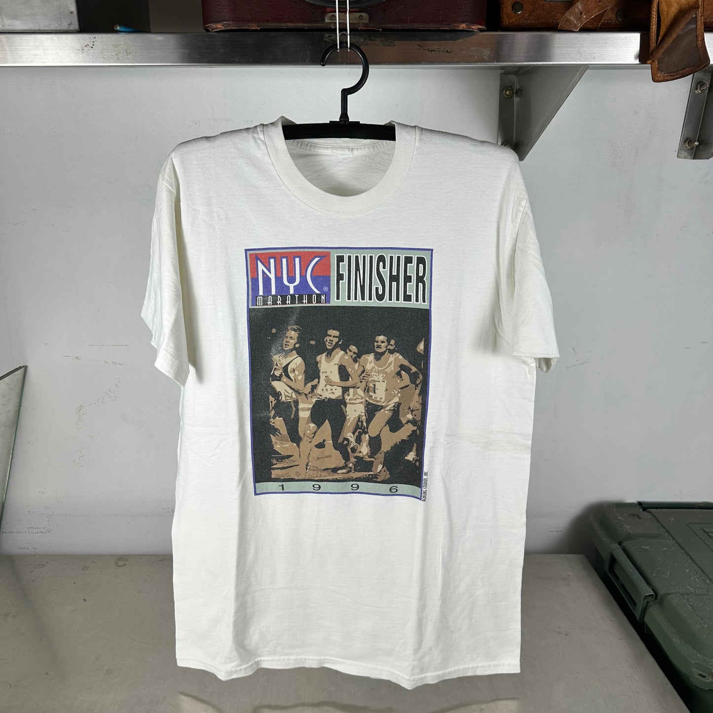 Vintage 1996 New York City Marathon Finisher Graphic Running T-Shirt