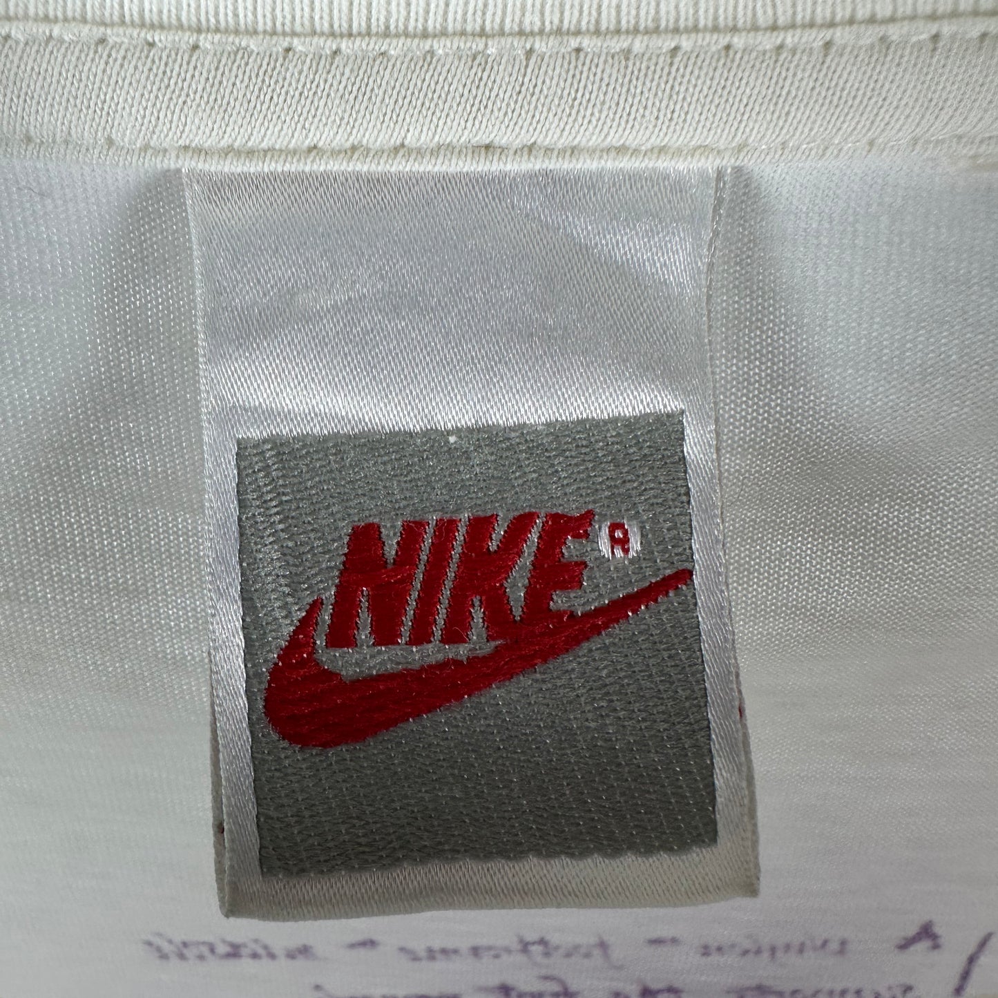 Vintage 90s Nike Footframe Graphic All Over Print Disstressed T-Shirt
