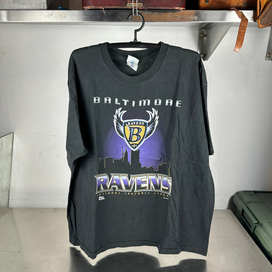 Vintage 1996 Baltimore Ravens Football NFL Oversized Single Stitch T-Shirt