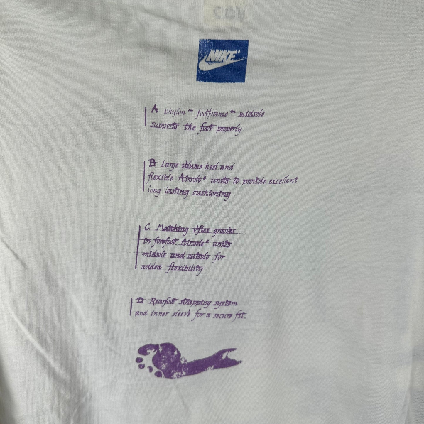 Vintage 90s Nike Footframe Graphic All Over Print Disstressed T-Shirt