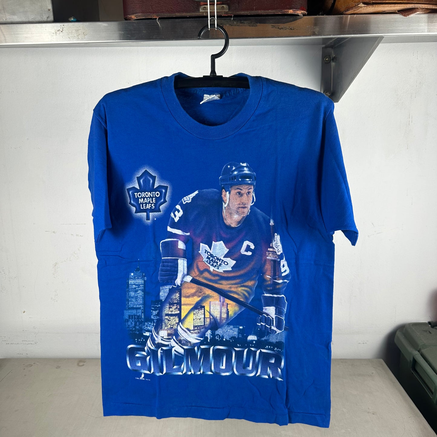 Vintage 90s Doug Gilmour Toronto Maple Leafs NHL Salem Sportswear T-shirt