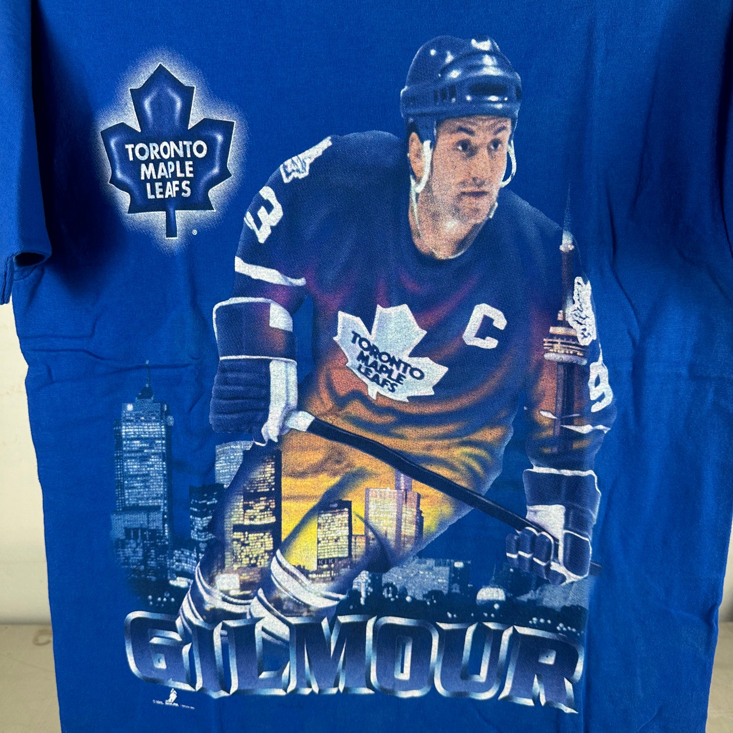 Vintage 90s Doug Gilmour Toronto Maple Leafs NHL Salem Sportswear T-shirt