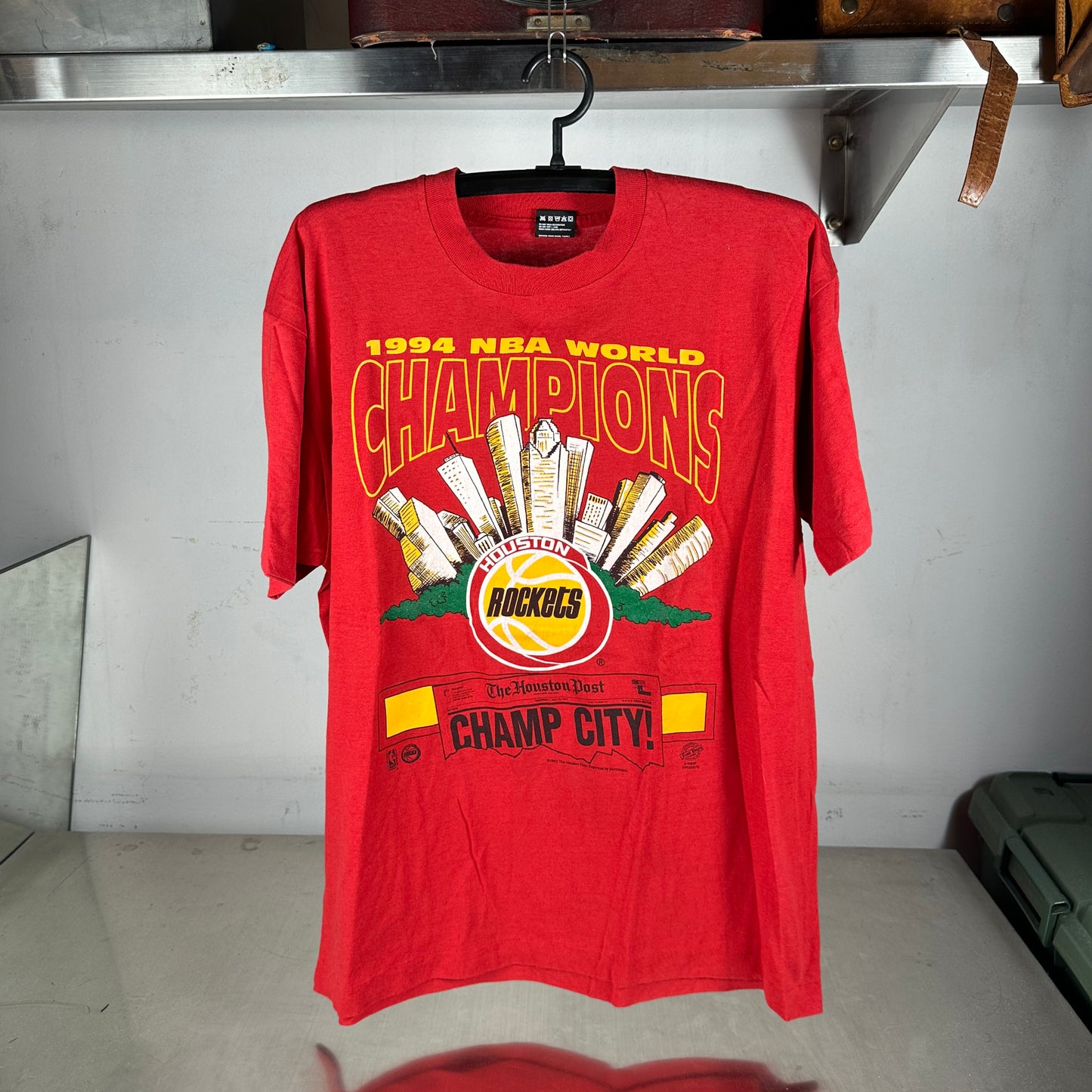 Vintage 1994 Houston Rockets NBA World Champions Single Stitch T-Shirt