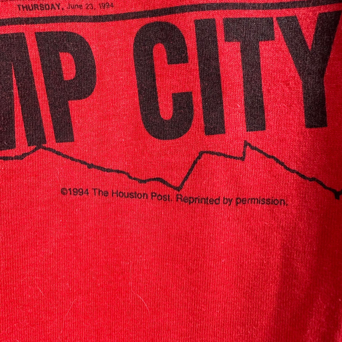 Vintage 1994 Houston Rockets NBA World Champions Single Stitch T-Shirt
