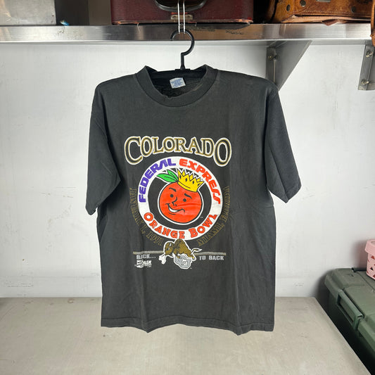 Vintage 1990 Colorado Buffaloes Football NCAA Orange Bowl Salem Sportswear T-shirt