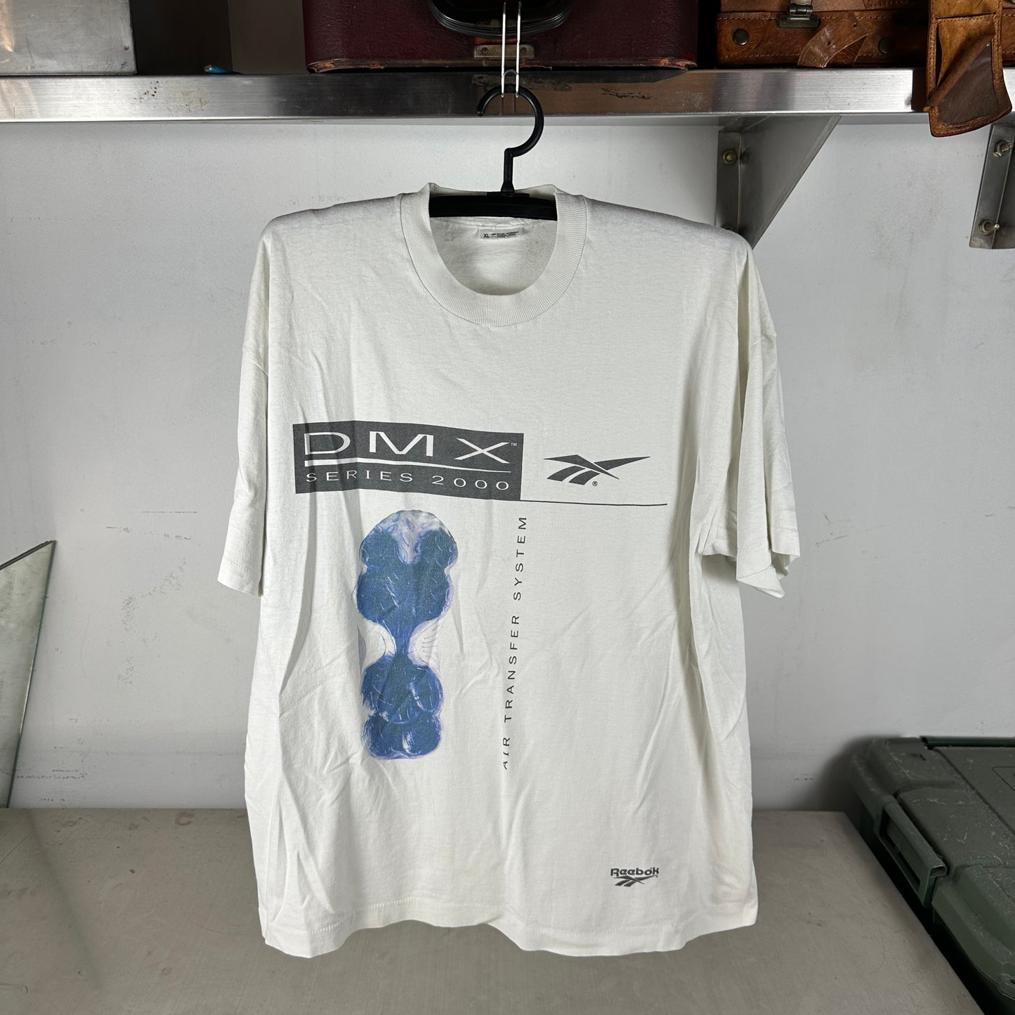 Vintage 90s Reebok DMX Series 2000 Sneakers Promo Graphic Single Stitch T-Shirt