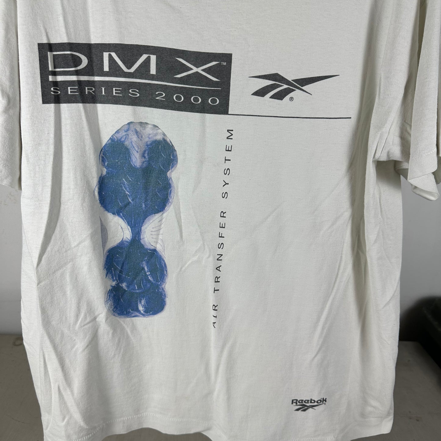 Vintage 90s Reebok DMX Series 2000 Sneakers Promo Graphic Single Stitch T-Shirt