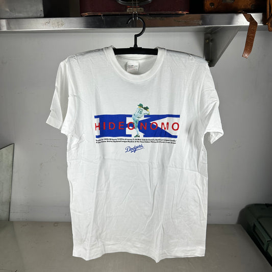 Vintage 1995 Hideo Nomo Los Angeles Dodgers MLB Records Single Stitch T-Shirt