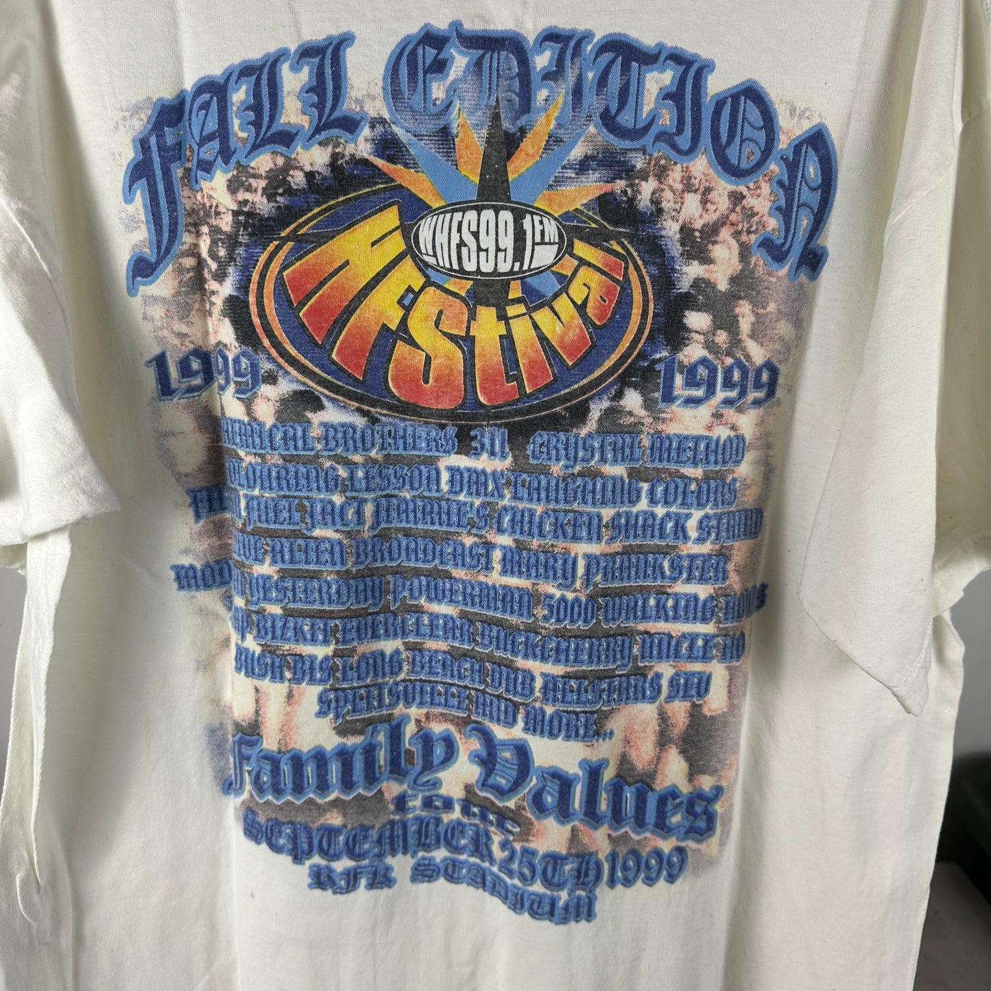 Vintage 1999 Family Values DMX Limp Bizkit Chemical Brothers HFStival T-Shirt