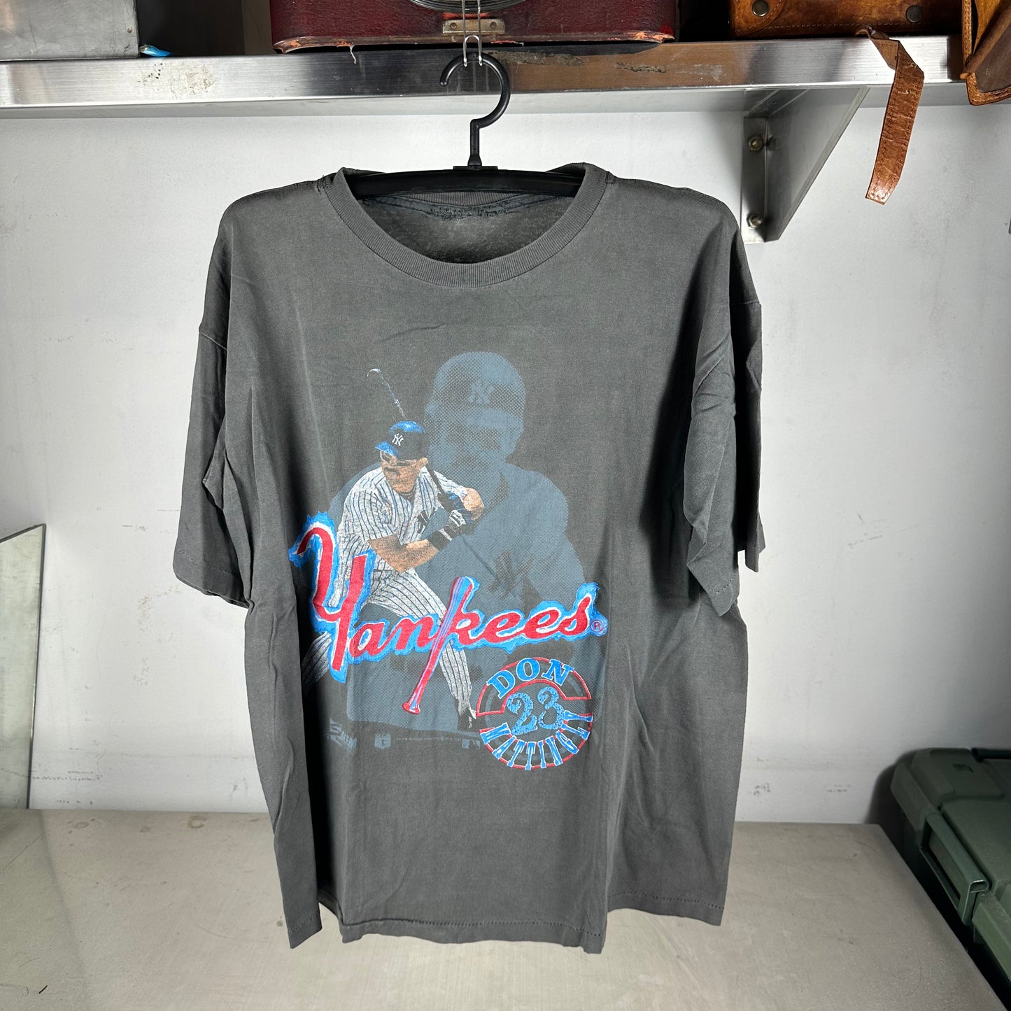 Vintage 80s Don Mattingly New York Yankees MLB Single Stitch T-Shirt