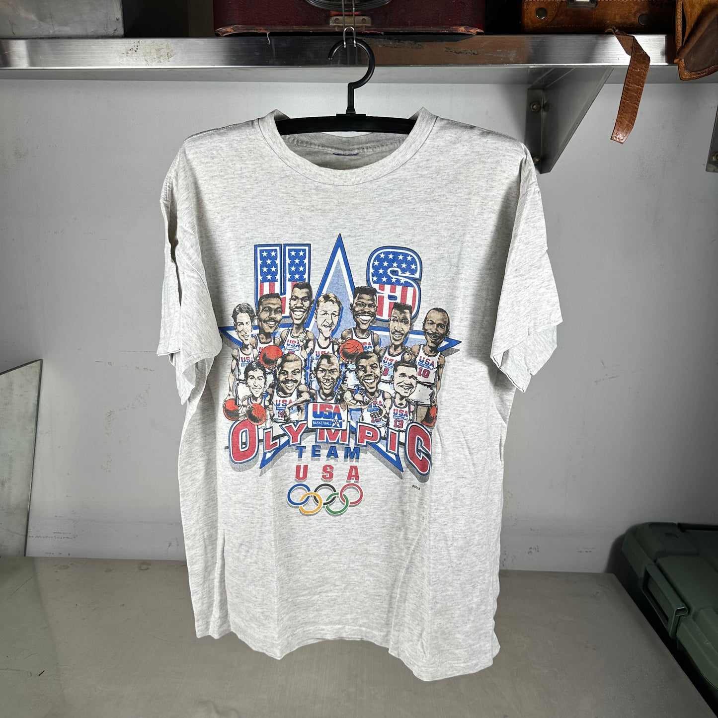 Vintage 1992 USA Basketball Olympics Dream Team Caricature Salem Sportswear T-Shirt