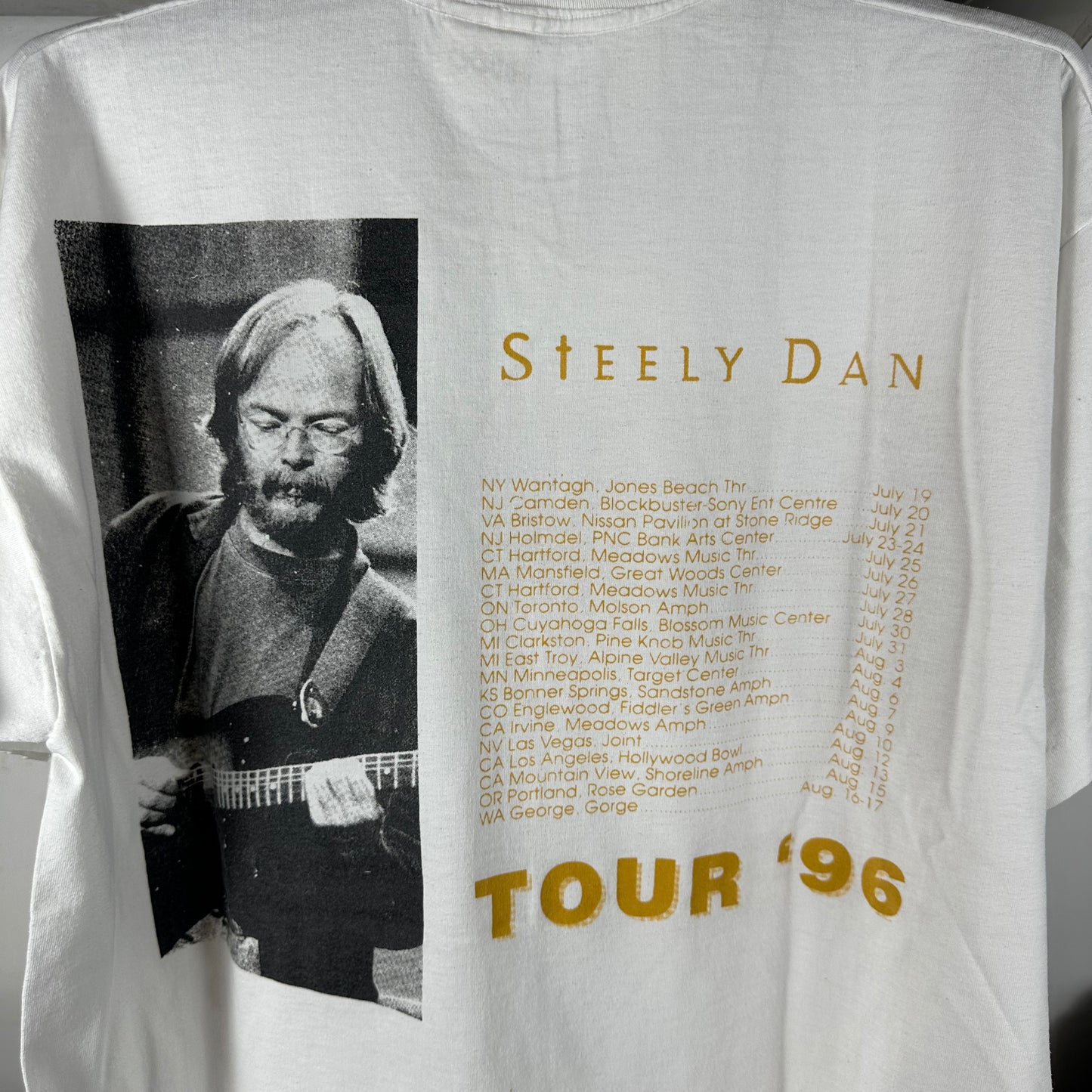 Vintage 1996 Steely Dan Alive in America Tour Concert Single Stitch T-Shirt