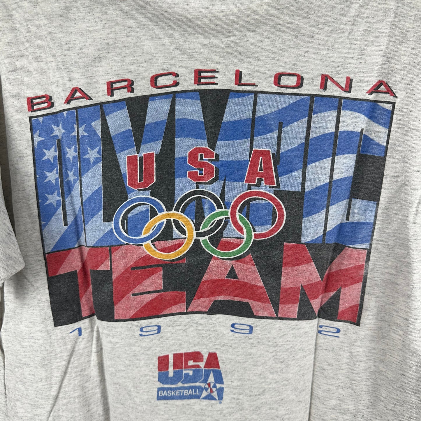 Vintage 1992 USA Basketball Olympics Dream Team Caricature Salem Sportswear T-Shirt
