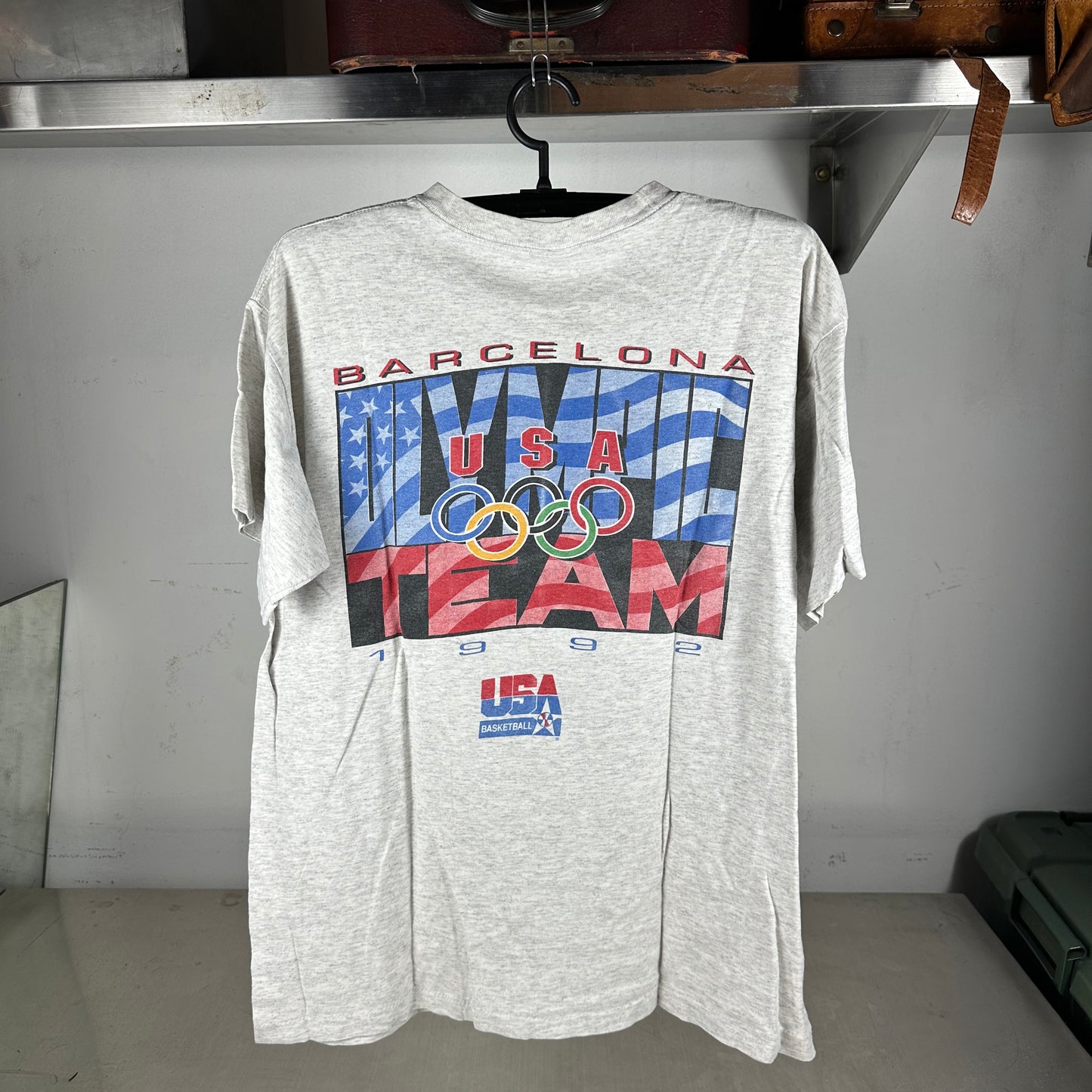 Vintage 1992 USA Basketball Olympics Dream Team Caricature Salem Sportswear T-Shirt