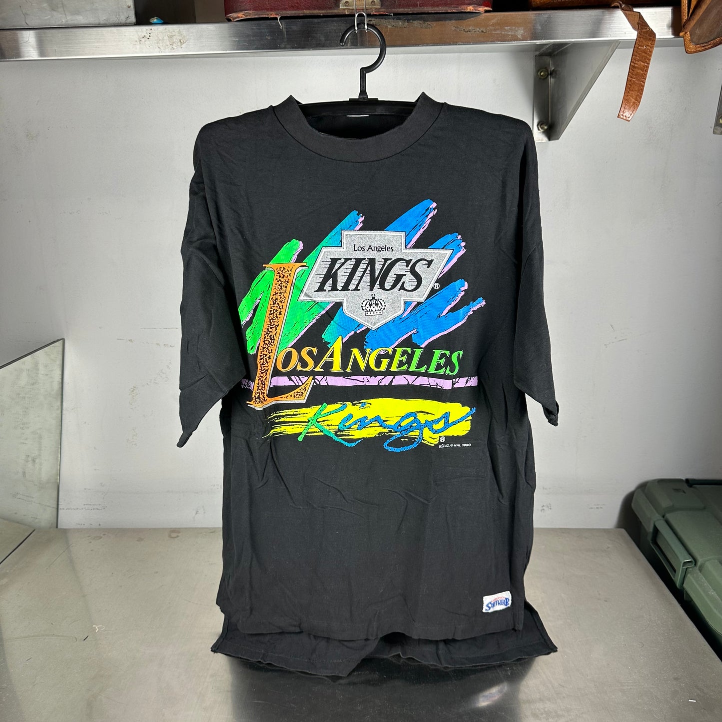 Vintage 1990 Los Angeles Kings Hockey NHL Single Stitch T-Shirt