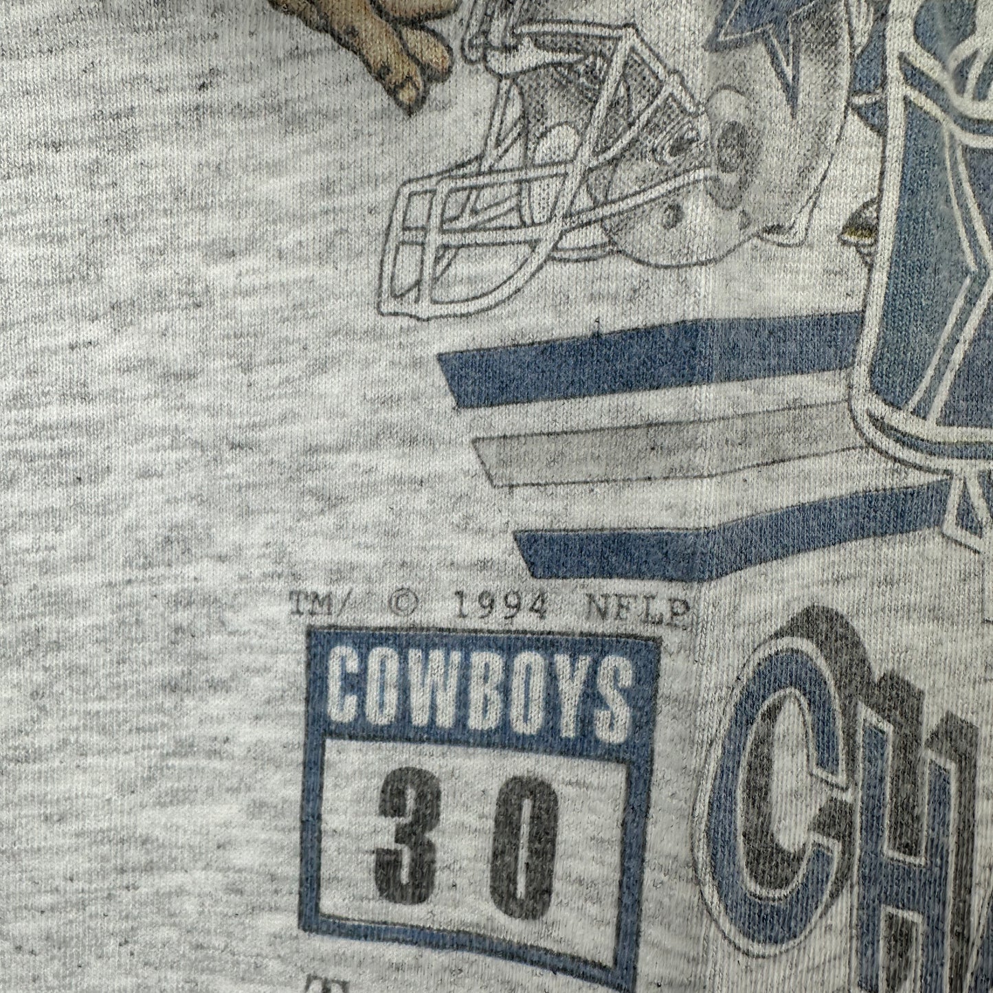 Vintage 1994 Dallas Cowboys NFL Back to Back Champions Caricature T-Shirt