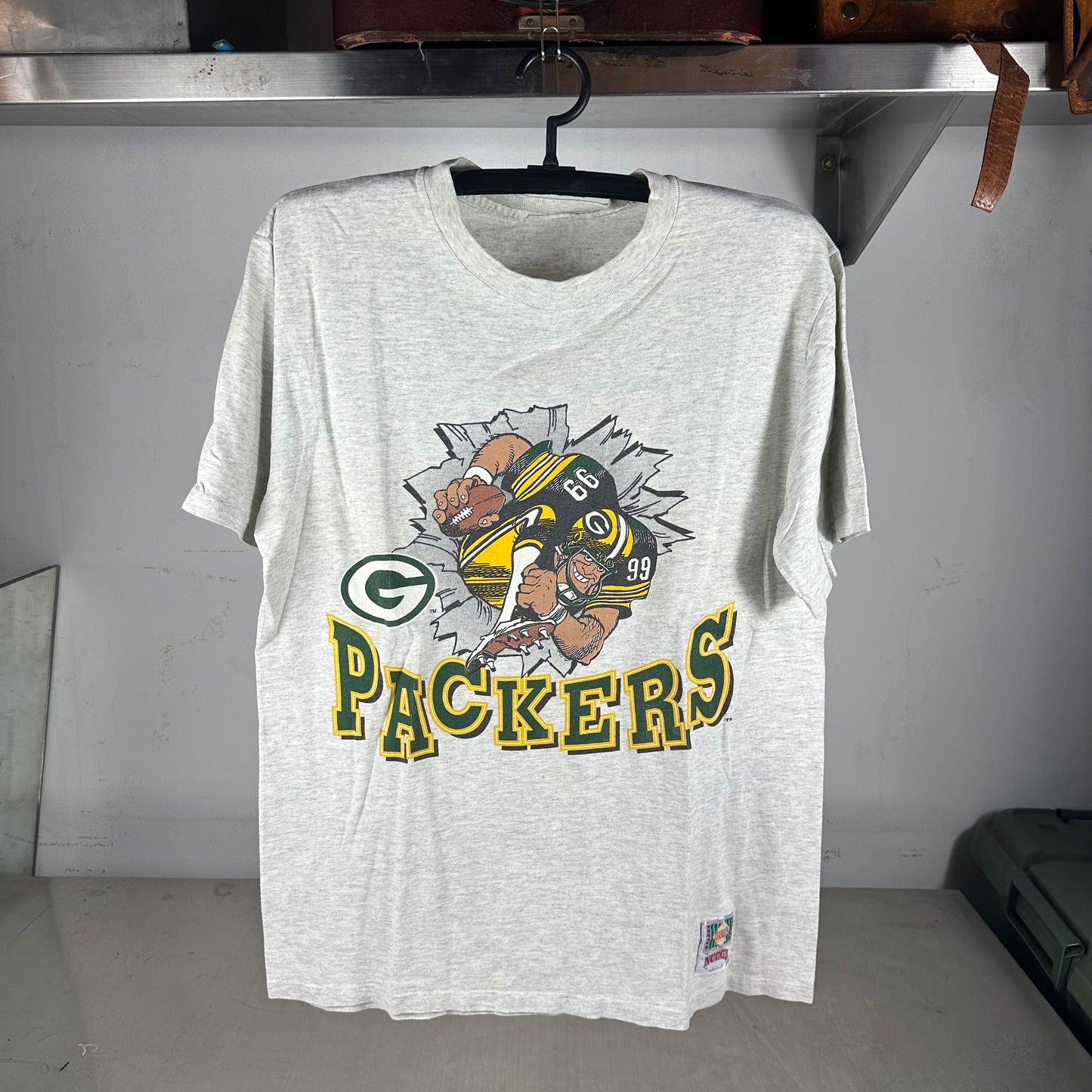 Vintage 1993 Green Bay Packers NFL Breakthrough Double Sided Graphic T-Shirt